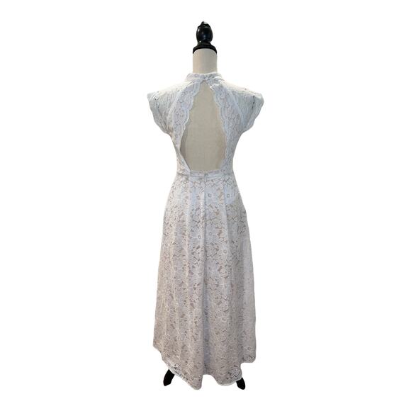 Lulus Sweetest Love Story White Dress Lace High-Low Midi Dress NWT size xs - Picture 4 of 12